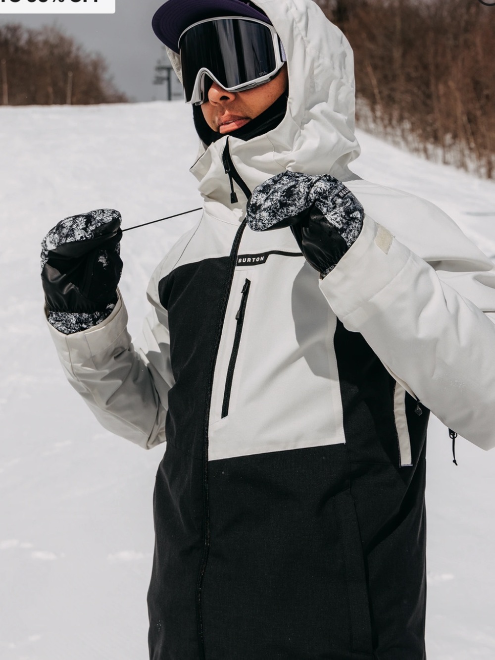 Burton Men's  Lodgepole 2L Ski Jacket
Stout White / True Black
Size Medium